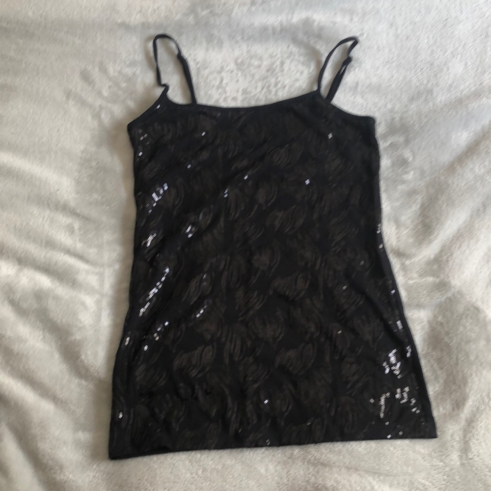 Black sequin top